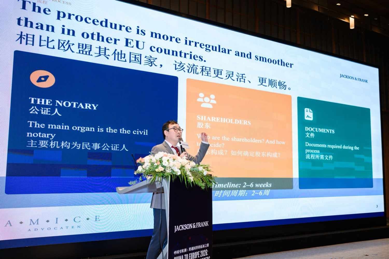 Xin Shi presenting on Netherlands incorporation